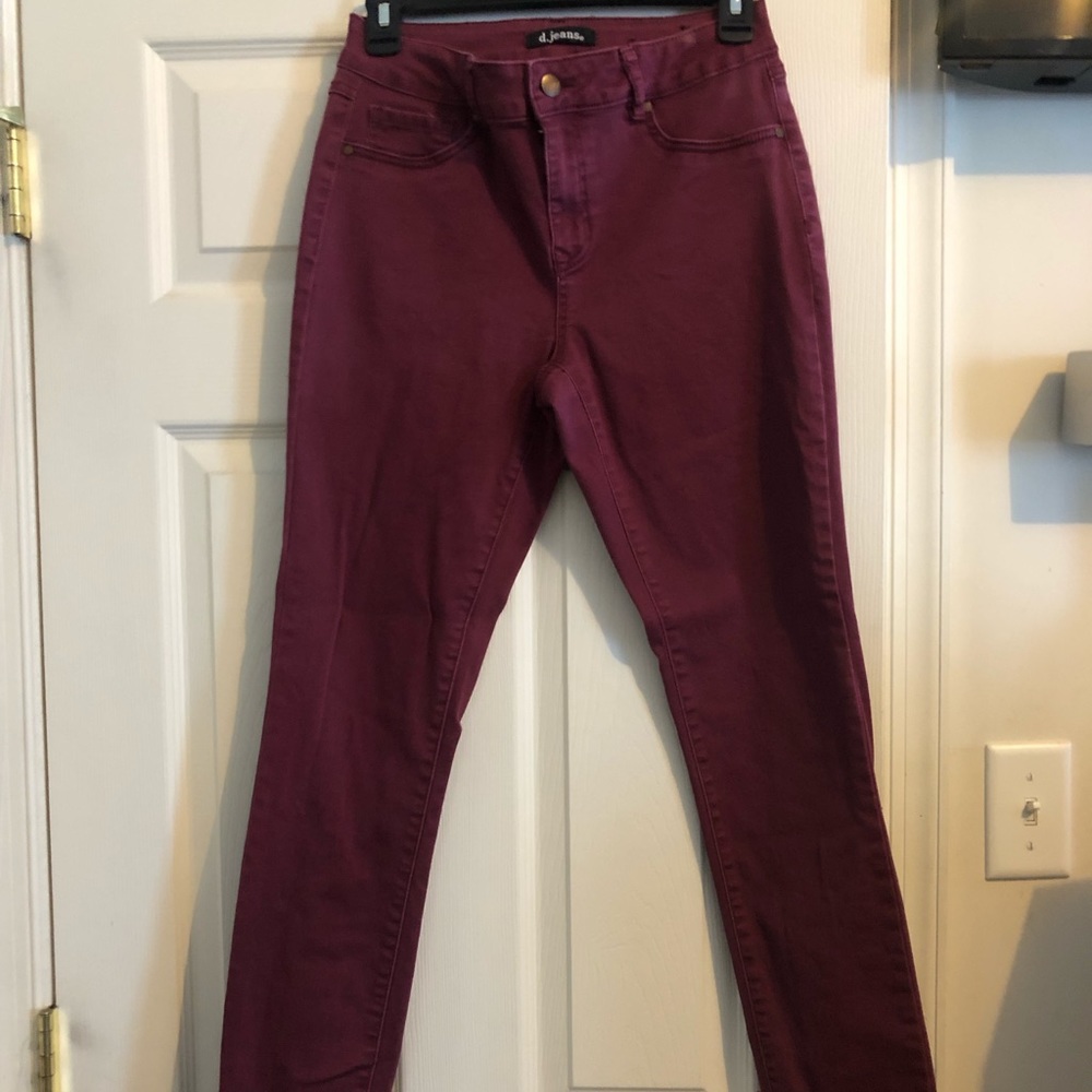 Burgundy jeggings